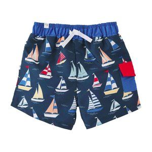 Mud Pie Little Boys Sailboat Swim Trunks